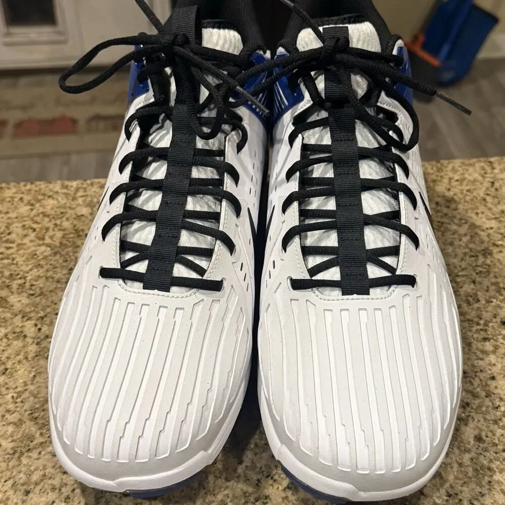 BRAND NEW Nike Force Savage Pro 3 Men's Size 16 Cleats White/Blue DA5453-110